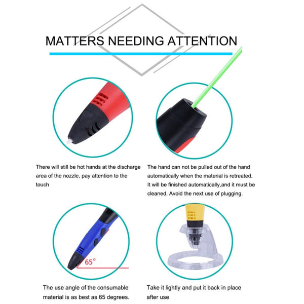 Gen 6th ABS / PLA Filament Kids DIY Drawing 3D Printing Pen with LCD Display(Blue+Black), EPR5210L, EPR5210R, EPR5210W, EPR5210Y