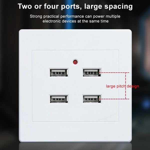 5V 3.1A 4 Ports USB Wall Charger Adapter Dock Station Socket Power Panel, 36V input, 4 Ports USB 2.0