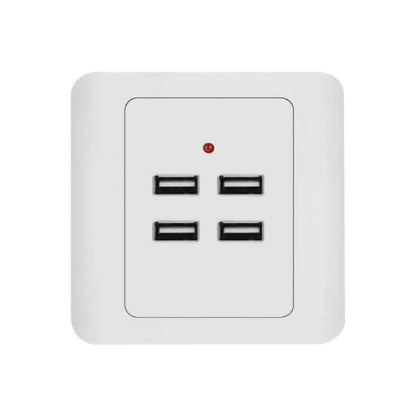 5V 3.1A 4 Ports USB Wall Charger Adapter Dock Station Socket Power Panel, 36V input, 4 Ports USB 2.0