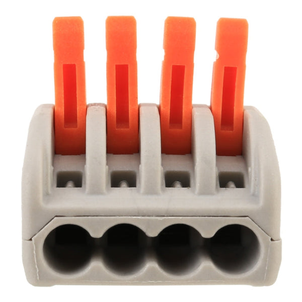 10 PCS 4 Port PCT Series Architectural Wiring Connector LED Lamp Conductor Distributor Junction Box Wire Joint, 4 Port