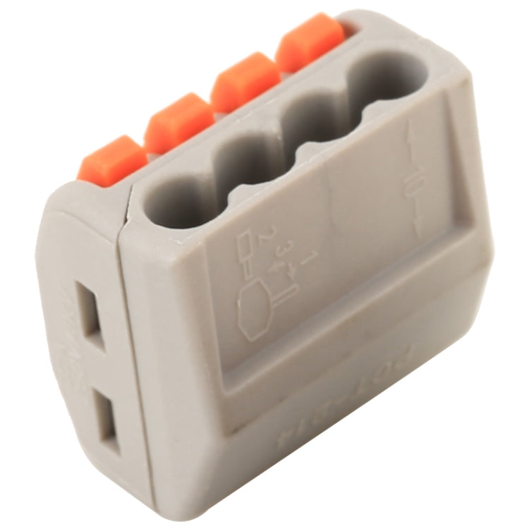 10 PCS 4 Port PCT Series Architectural Wiring Connector LED Lamp Conductor Distributor Junction Box Wire Joint, 4 Port