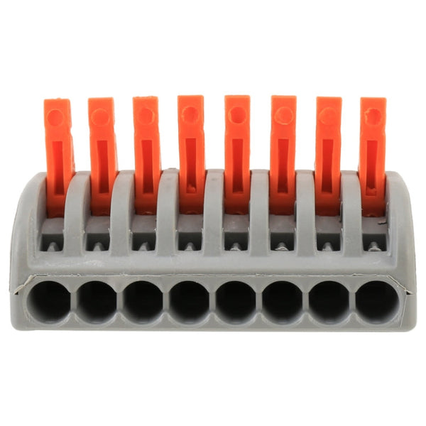 10 PCS 8 Port PCT Series Architectural Wiring Connector LED Lamp Conductor Distributor Junction Box Wire Joint, 8 Port