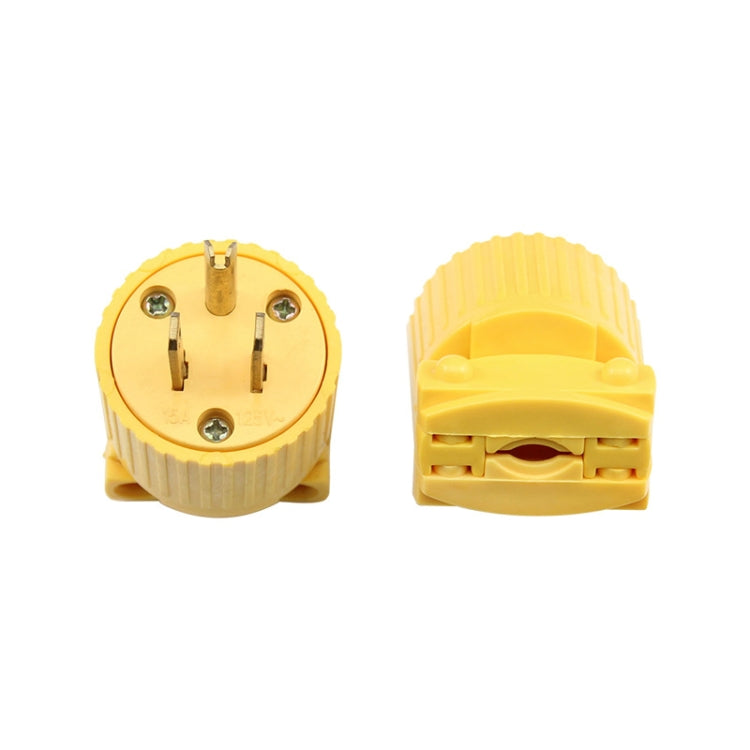 5-15P 125V Detachable Plug Adapter 15A Tripolar Power Adapter, US Plug