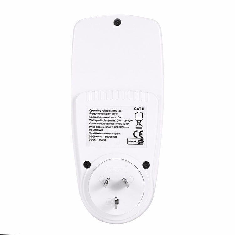 AC 240V 50Hz Max 10A LCD Display Power Meter Energy Watt Amps Volt Electricity Usage Monitor Analyzer, AU Plug, AC 240V  AU Plug