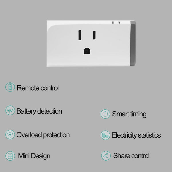 Sonoff S31 16A Phone APP Remote Timing & Power Energy Usage Monitor Mini WiFi Smart Socket Works with Alexa and Google Home, US Plug, S31 US