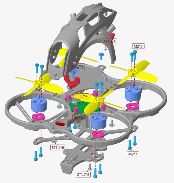LDARC ET85D 2" CineWhoop Quadcopter Frame