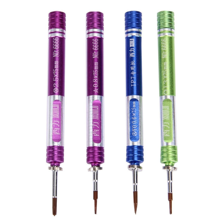 Appropriative Professional Screwdriver Repair Open Tool Kit with Leather Handbag For iPhone 7 & 7 Plus , 6666