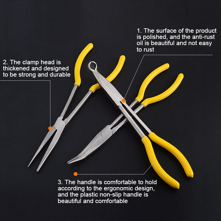 11 Inch Multi-function 45 Degree Bending Needle-nosed Pliers Hand Tool, 45 Degree Bending