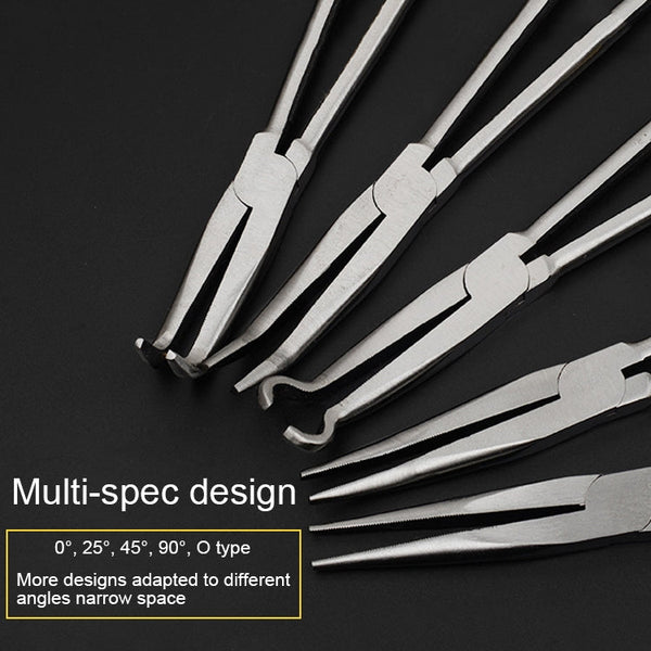 11 Inch Multi-function 45 Degree Bending Needle-nosed Pliers Hand Tool, 45 Degree Bending