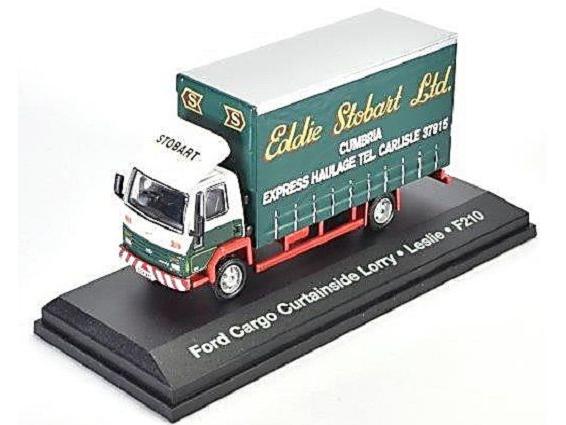 Eddie Stobart Ford Cargo Curtainside Lorry Leslie 1:76 Scale Atlas Editions Diecast Model