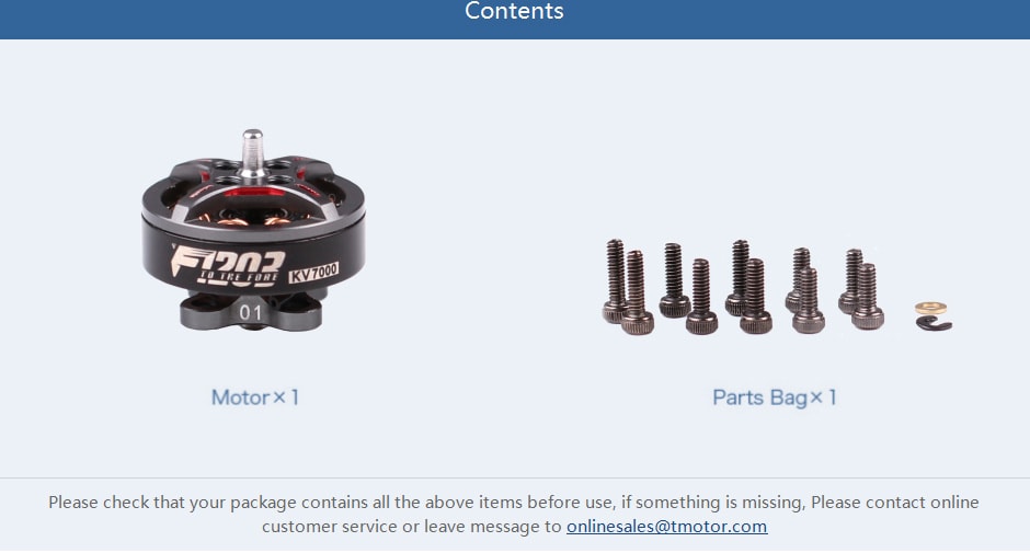 T-Motor F1203 Motor (7000kV)