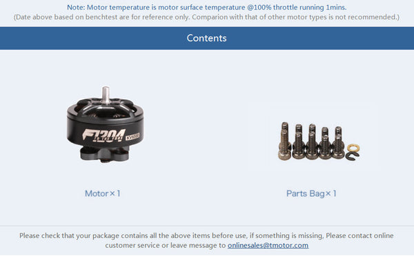 TMotor F1204 Motor (5000kV, 6500kV)