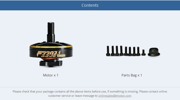 TMotor F2203.5 Motor (1500kV, 2850kV)