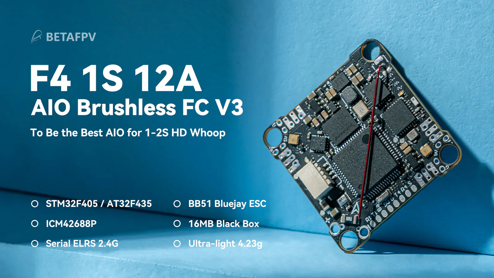 F4 1S 12A AIO Brushless Flight Controller V3