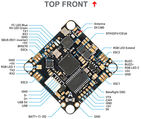 BetaFPV F4 1S 12A AIO Brushless Flight Controller 2022