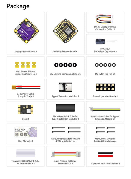 SpeedyBee F405 AIO 40A Bluejay 25.5x25.5 3-6S Flight Controller