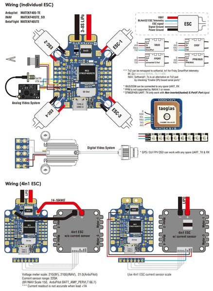 Matek F405-TE Flight Controller