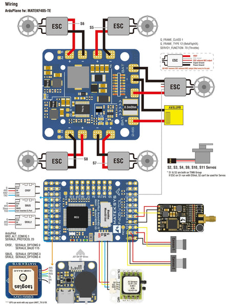 Matek F405-VTOL Flight Controller