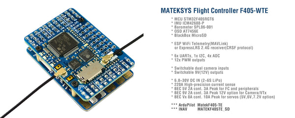 Matek F405-WTE ELRS Wing Flight Controller
