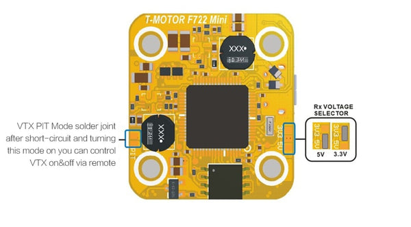 T-Motor F7 Mini Flight Controller (HD +OSD +VTX Switch)