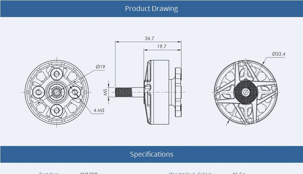 T Motor F90 2806.5 6S Long Range Motor
