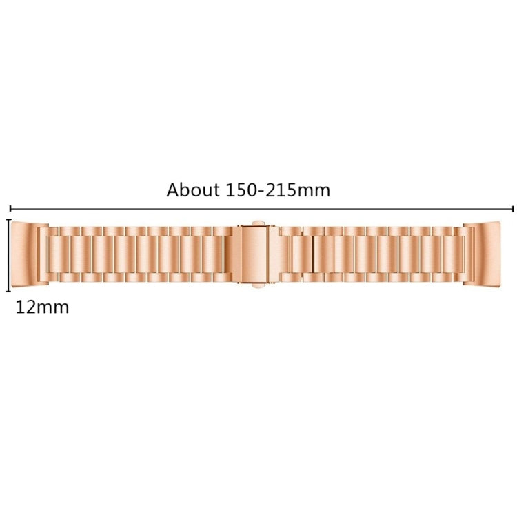 Three Beads Slingshot Buckle Solid Stainless Steel Watch Band for Fitbit Charge 4