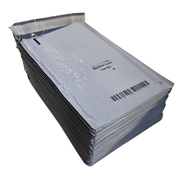 100pc Weather Mailer D/1 180x265mm Poly Bubble Padded Envelope