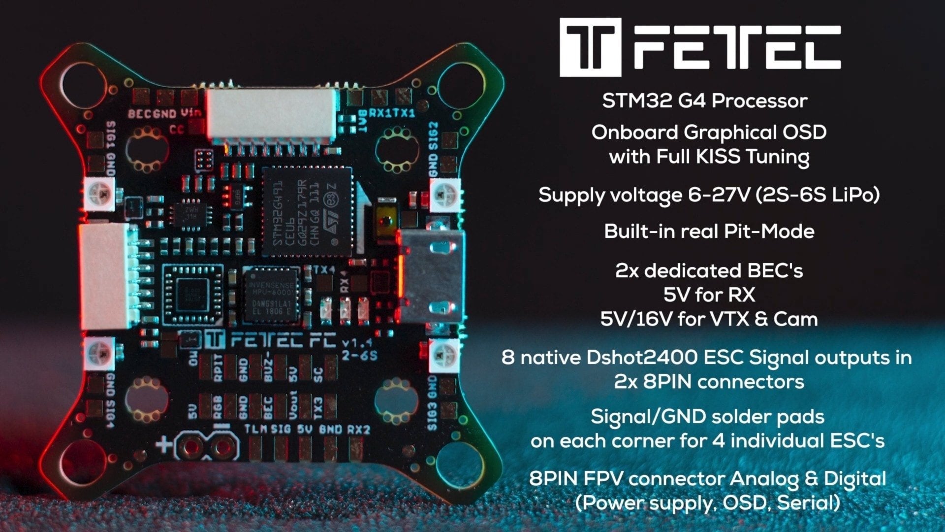 Fettec FC G4 KISS Flight Controller