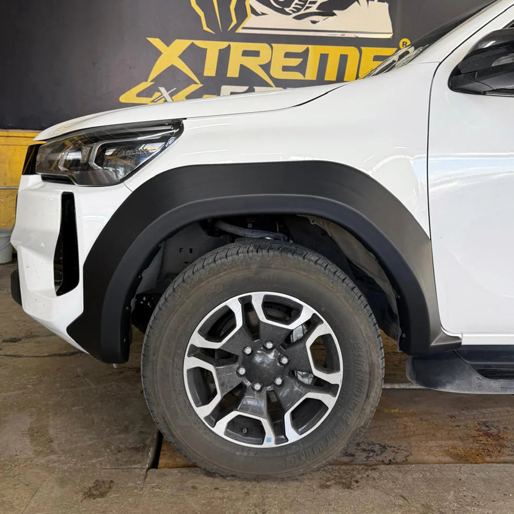Oneway Set Wide Wheel Arch Trims Fender Flares compatible with TOYOTA Hilux 8Th Generation Facelift 2020+