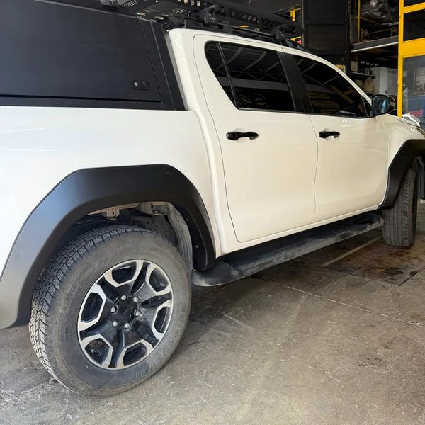 Oneway Set Wide Wheel Arch Trims Fender Flares compatible with TOYOTA Hilux 8Th Generation Facelift 2020+