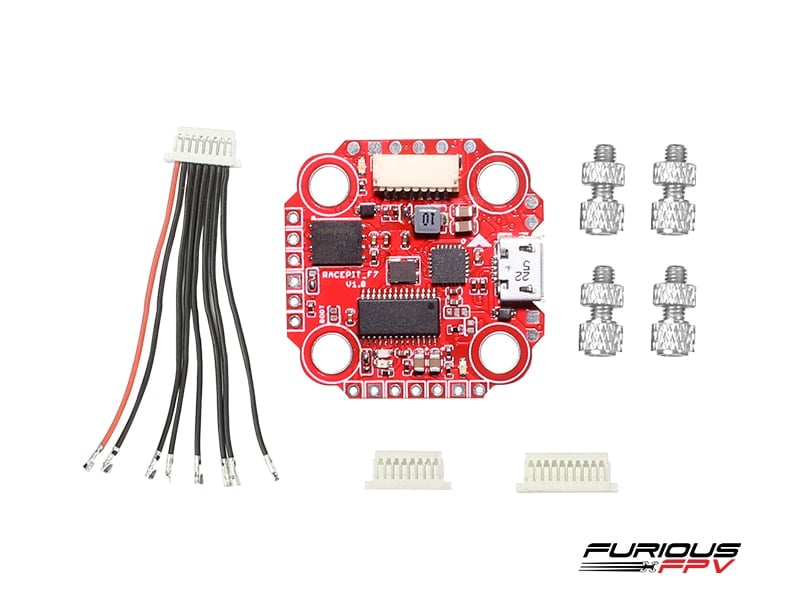 FuriousFPV RacePit Mini F7 OSD Flight Controller, Black Box (20x20)