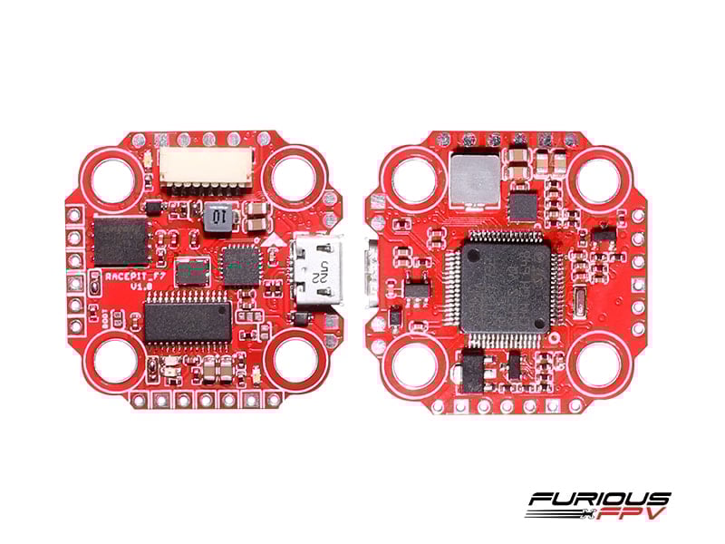 FuriousFPV RacePit Mini F7 OSD Flight Controller, Black Box (20x20)