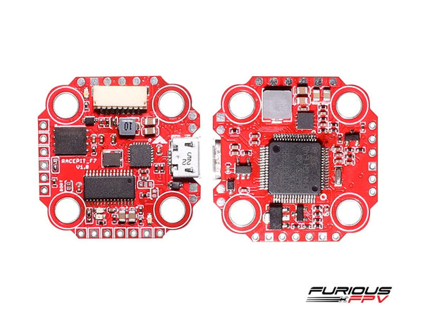 FuriousFPV RacePit Mini F7 OSD Flight Controller, Black Box (20x20)