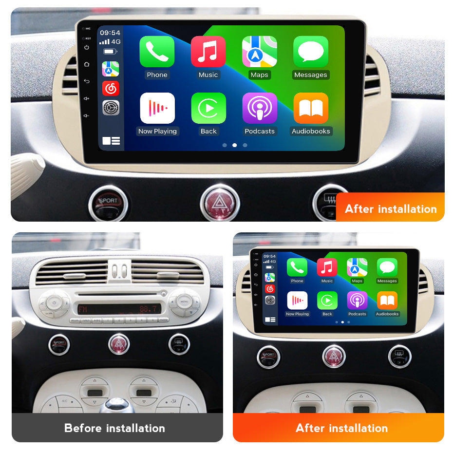 Fiat 500 2007-2014 CarPlay Kit - White