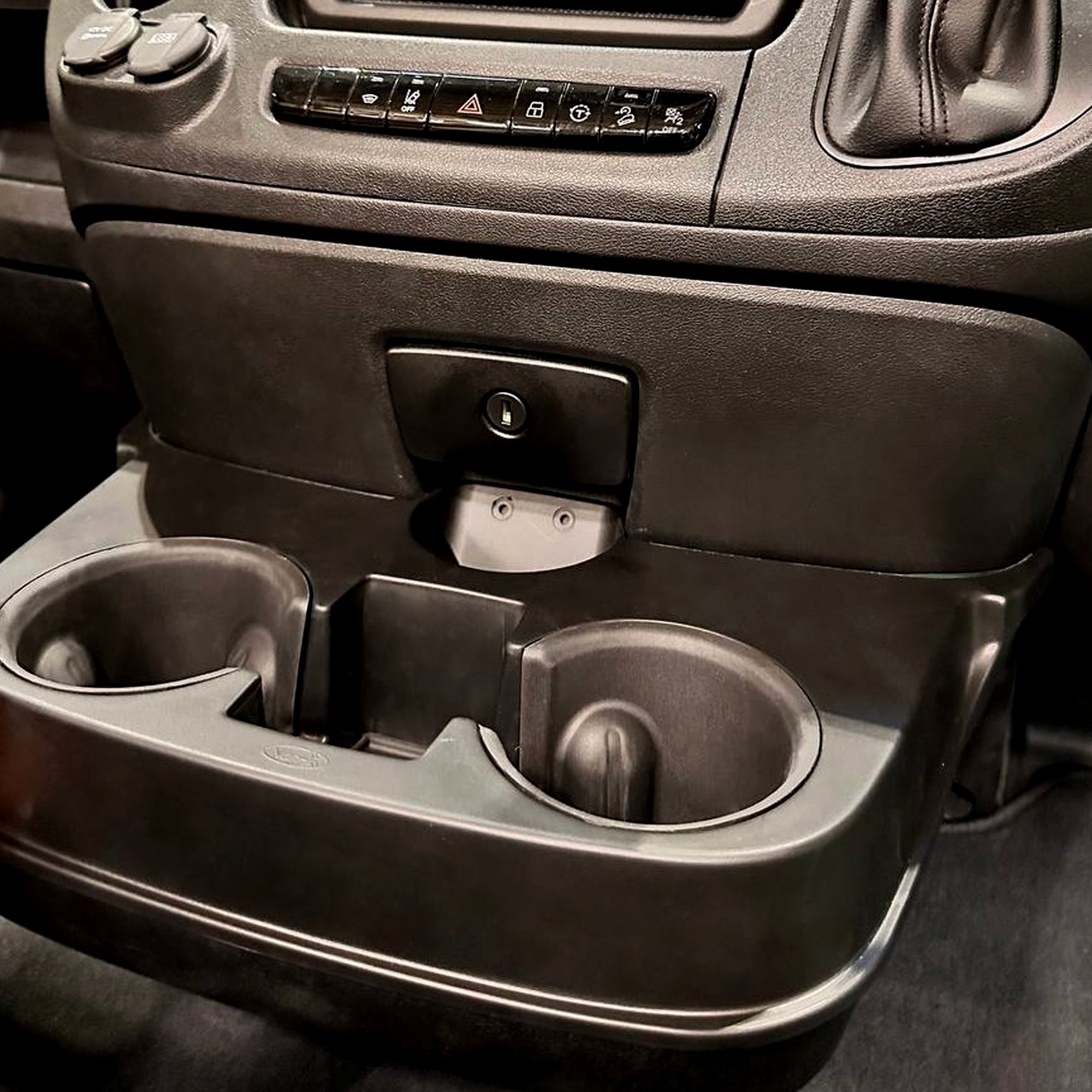 For Fiat Ducato Van-X Black Cupholder Console | Stylish & Practical Upgrade for Motorhomes & Campervans