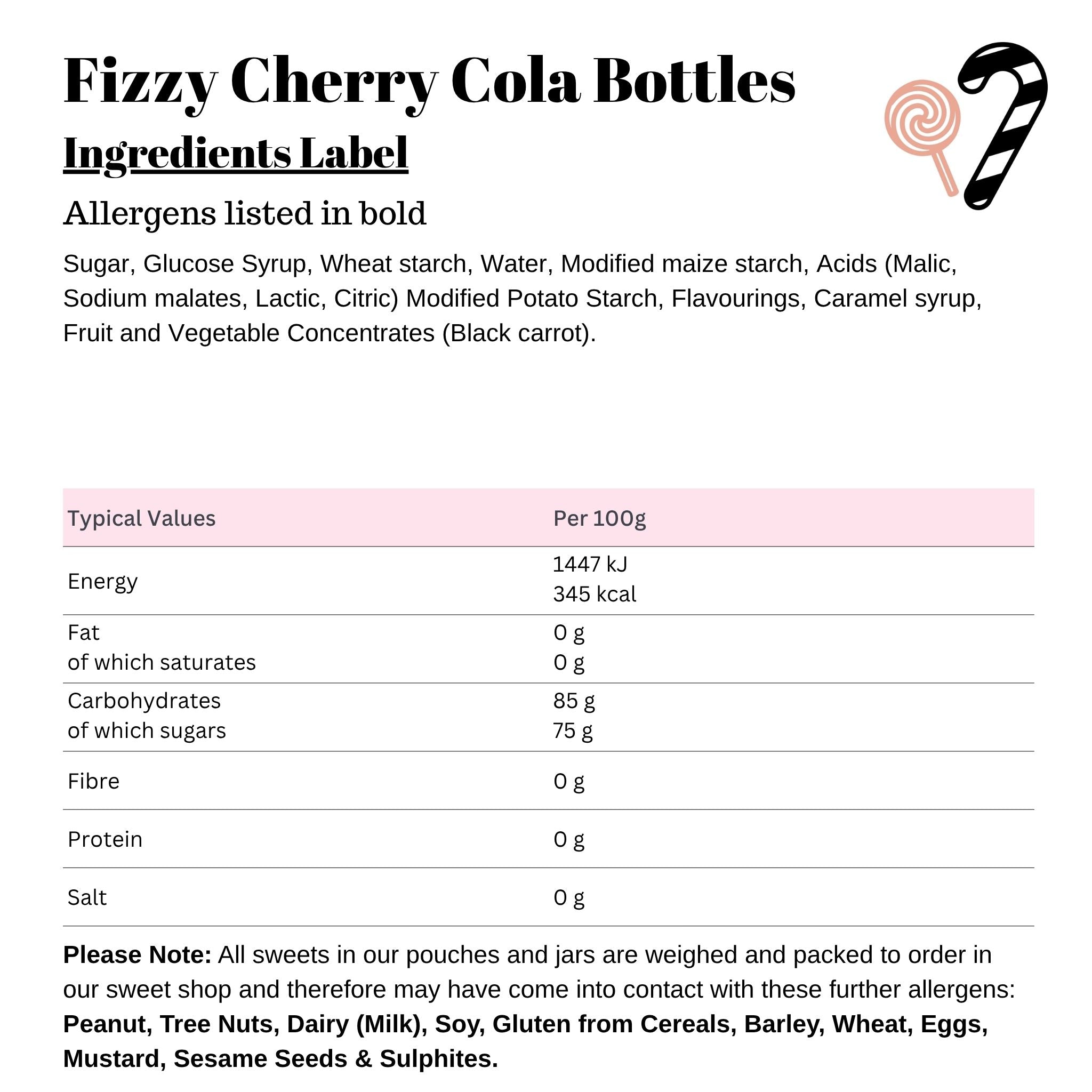 Fizzy Cherry Cola Bottles