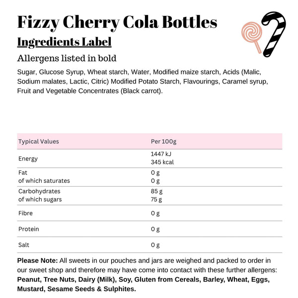 Fizzy Cherry Cola Bottles