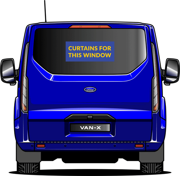 For Ford Transit Custom Premium Window Curtains - Black/Black - CREATE YOUR OWN BUNDLE | Van-X