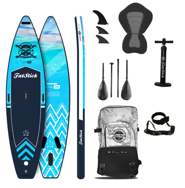 FatStick 12'6 Inflatable Touring Paddle Board SUP Package | With Seat