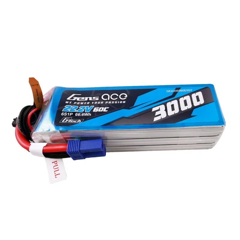 Gens ace G-Tech 3000mAh 22.2V 60C 6S1P Lipo (EC5)