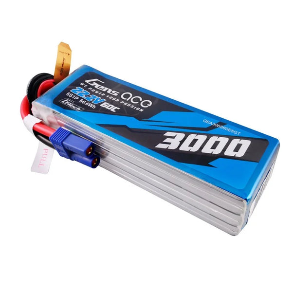 Gens ace G-Tech 3000mAh 22.2V 60C 6S1P Lipo (EC5)