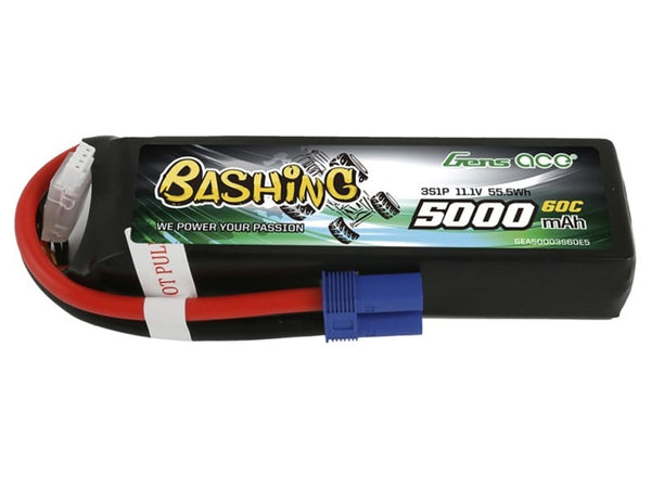 Gens Ace Bashing Series 5000mAh 11.1V 3S1P 60C Lipo Battery Pack EC5