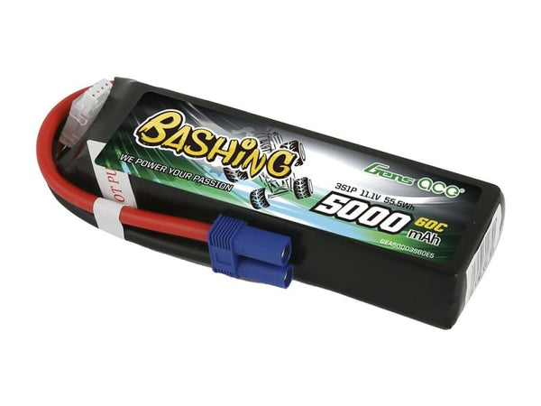 Gens Ace Bashing Series 5000mAh 11.1V 3S1P 60C Lipo Battery Pack EC5