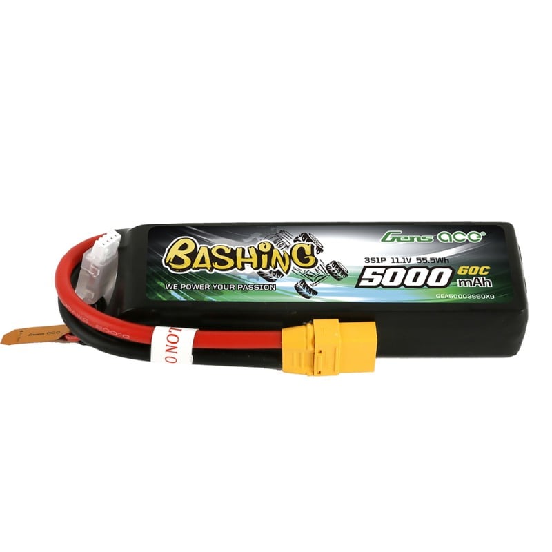 Gens Ace Bashing Series 5000mAh 11.1V 3S1P 60C Lipo Battery Pack XT90