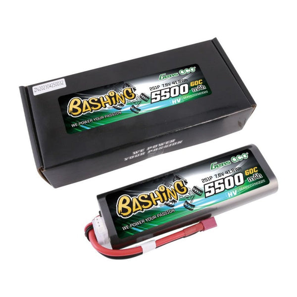 Gens Ace Bashing Series 5500mAh 2S 7.6V 60C HardCase Lipo (T-plug)