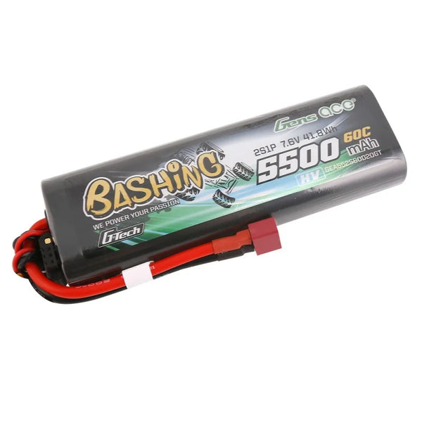 Gens Ace G-Tech Bashing 5500mAh 2S 7.6V 60C HardCase Lipo (T-plug)