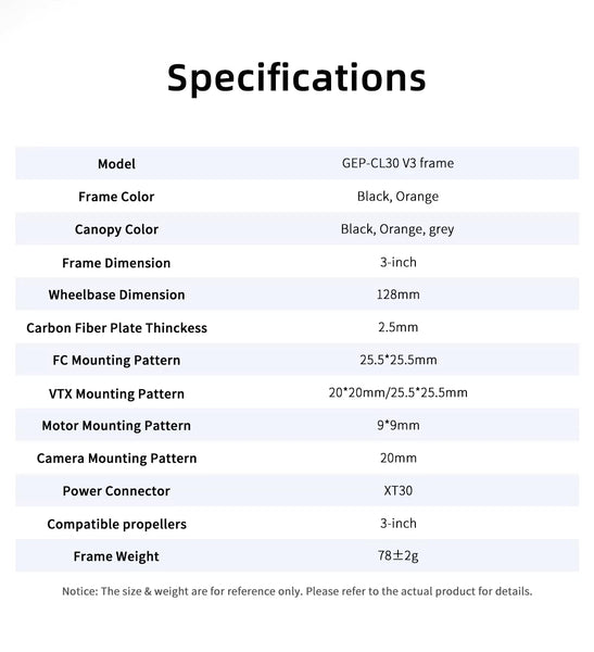 GEPRC GEP-CL30 V3 Frame