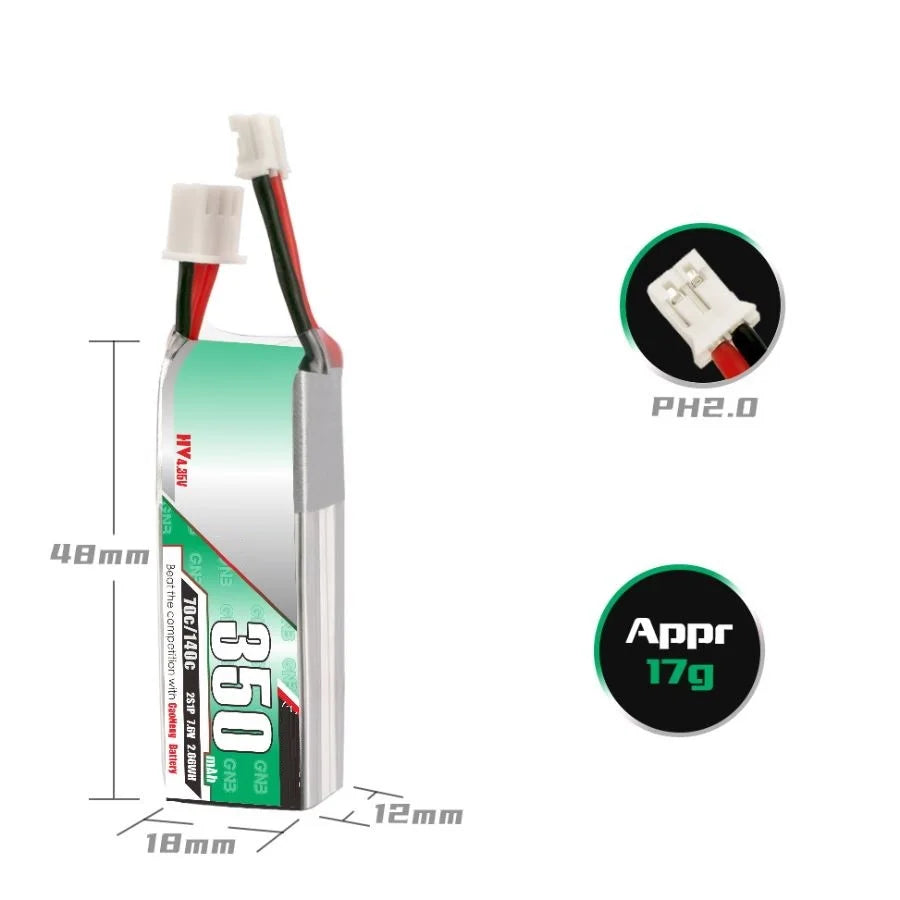 TheFPV 350mAh 2S 70C HV 4.35V Micro Battery PH2.0