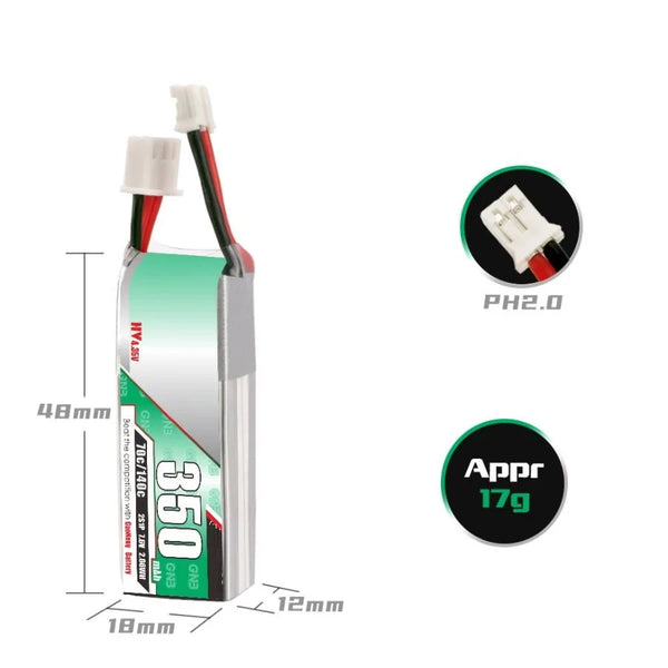 TheFPV 350mAh 2S 70C HV 4.35V Micro Battery PH2.0