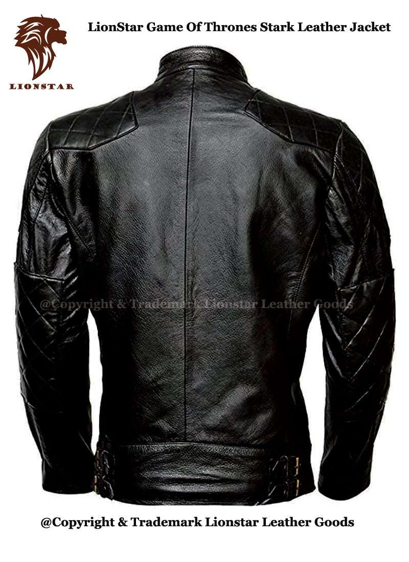 Men's Game of Thrones Sigil Leather Jacket (Sheepskin Biker Style)